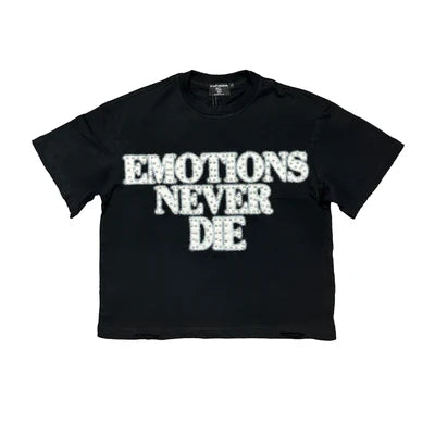 Black ‘End’ Rhinestone Tee