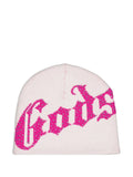 Og Logo Studded Beanie (White/Pink)