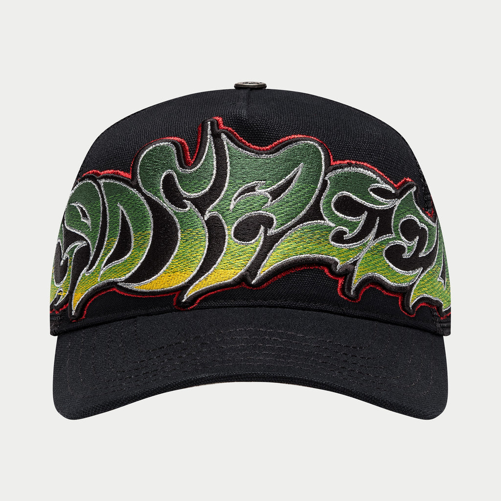 GodSpeed Gs Neo Trucker Hat (Black/Yellow/Red)