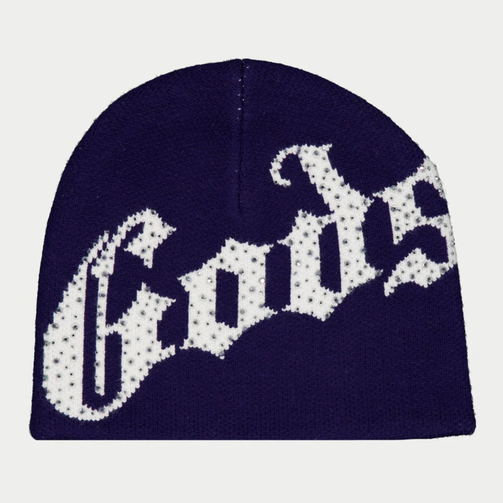 Og Logo Studded Beanie (Navy/White)
