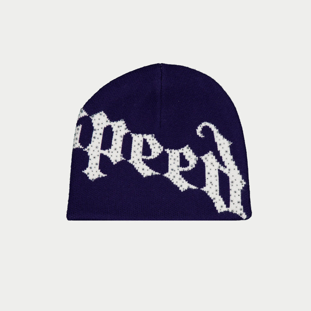 Og Logo Studded Beanie (Navy/White)