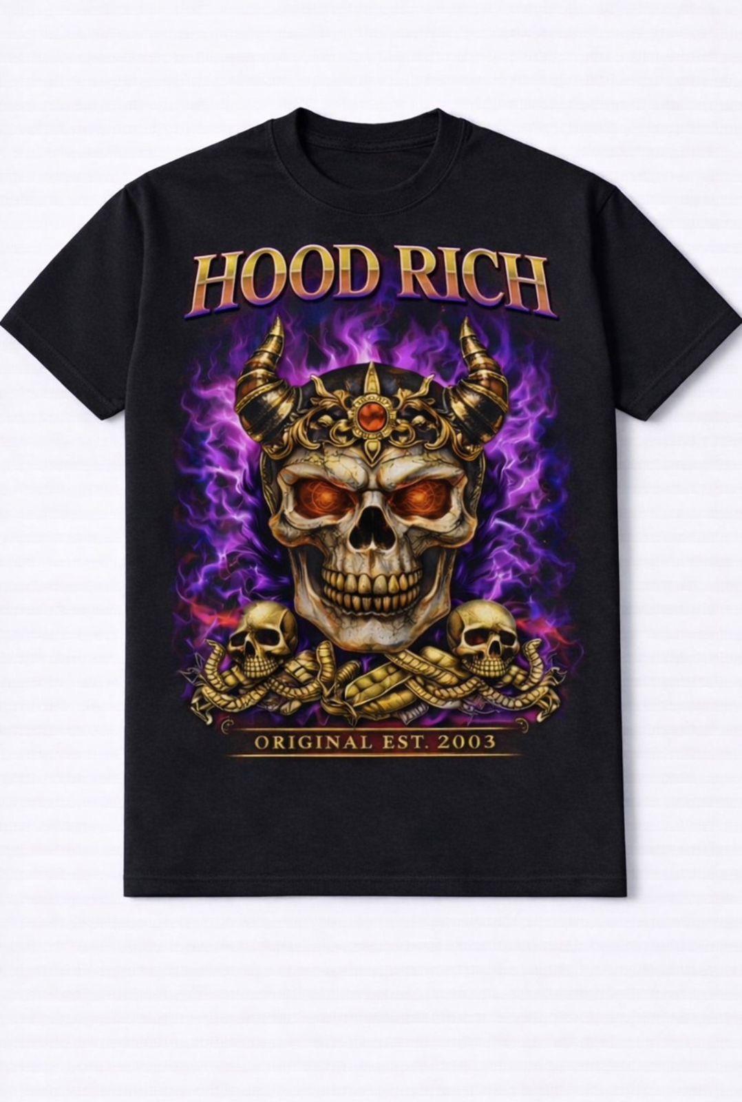 HOOD RICH T-SHIRT SKULL