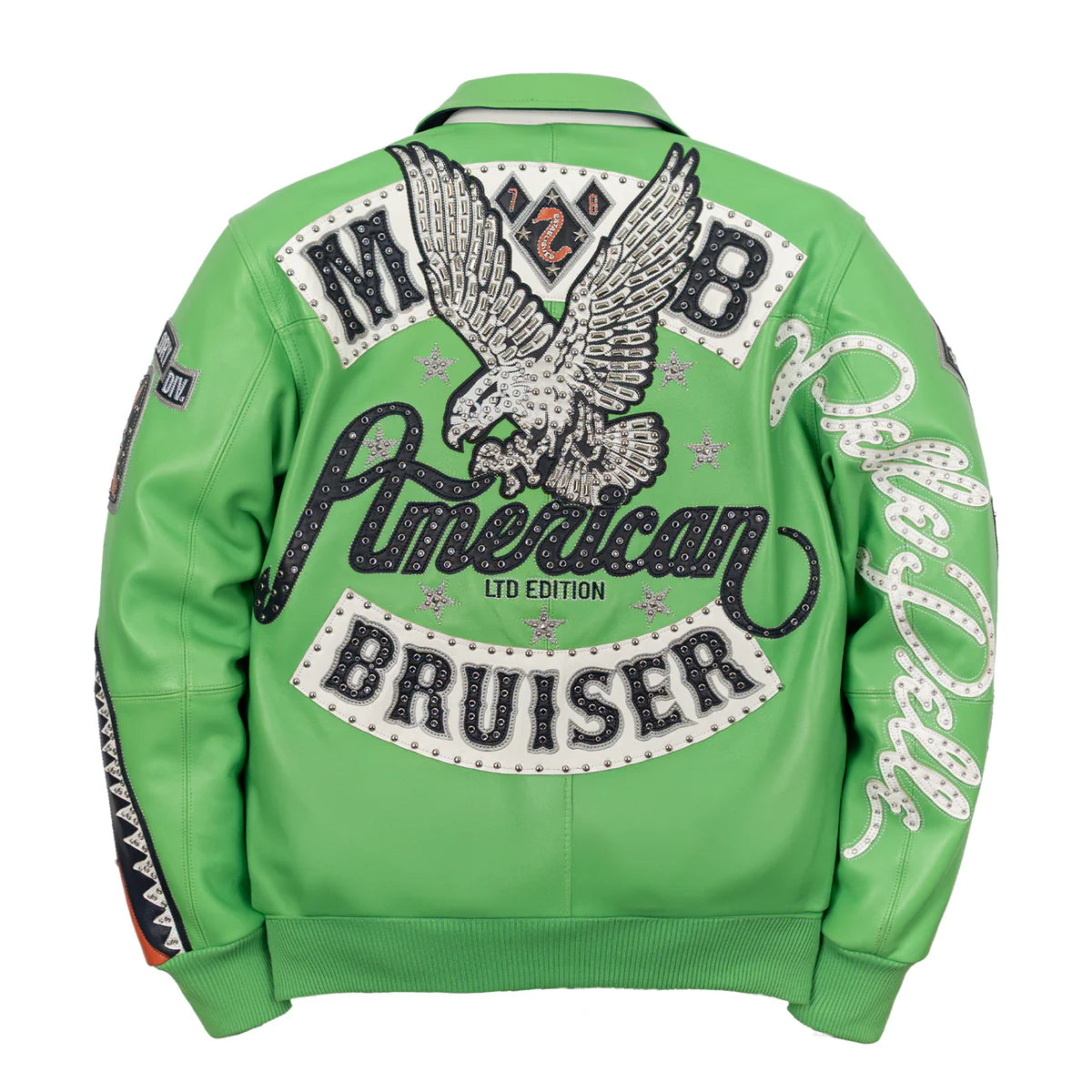 PELLE PELLE AMERICAN BRUISER GREEN PLUSH JACKET