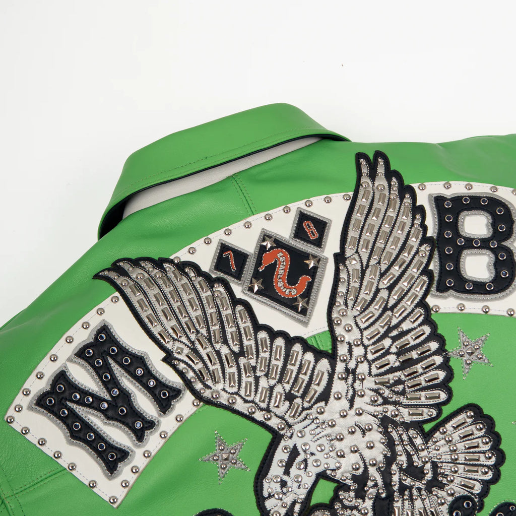 PELLE PELLE AMERICAN BRUISER GREEN PLUSH JACKET