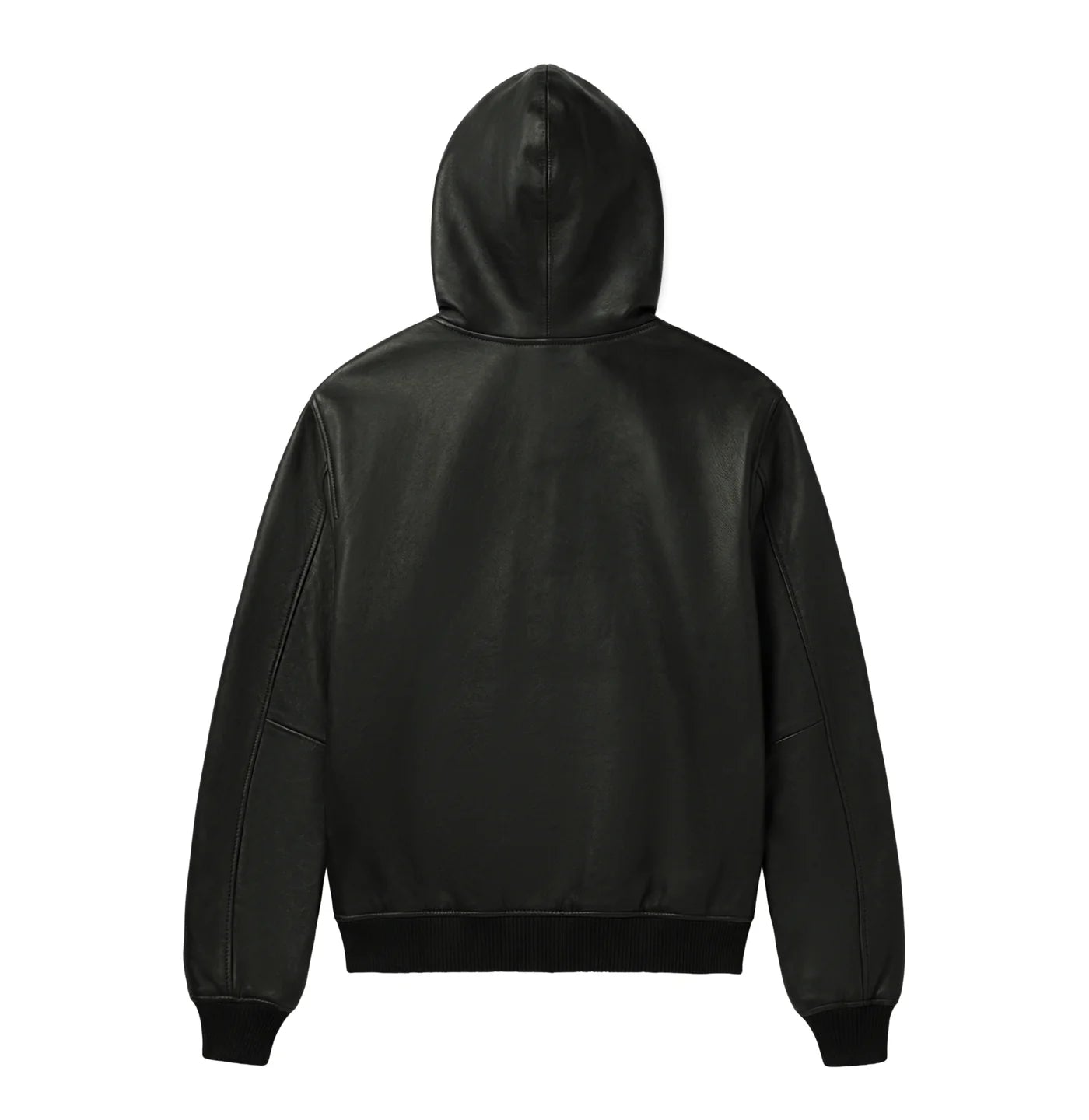 SCRIPT NAPPA LEATHER HOODIE